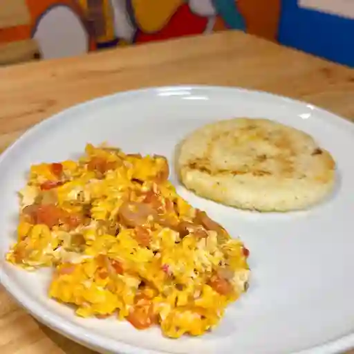 Huevos +arepa