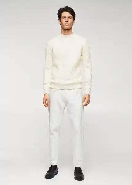 Saco Jersey Borges Off White Talla M Hombre Mango