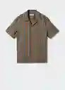 Camisa Camisa Polo Marrón Talla S Hombre Mango