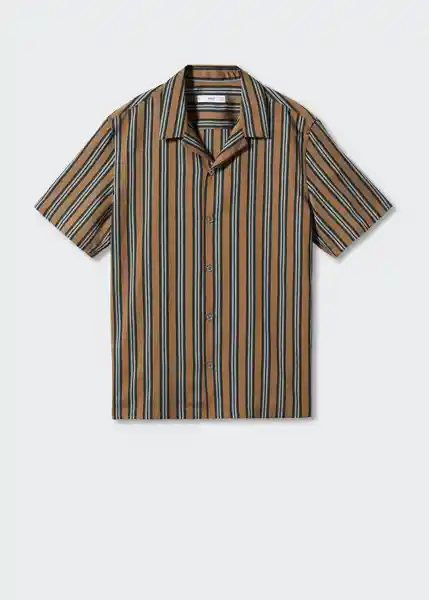 Camisa Camisa Polo Marrón Talla S Hombre Mango