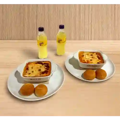 2 Lasagnas Mixtas + 2 Gaseosas
