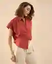 Camisa Rojo Cinabrio Oscuro Talla XS 111G005 Esprit