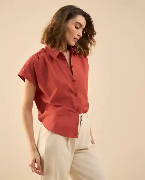 Camisa Rojo Cinabrio Oscuro Talla XS 111G005 Esprit