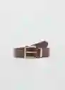 Cinturón Valeta Marrón Talla S Mujer Mango