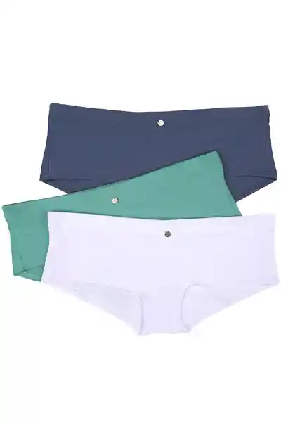 Lili Pink Pack Panty Blanco/Azul/Verde Talla L Ref.337