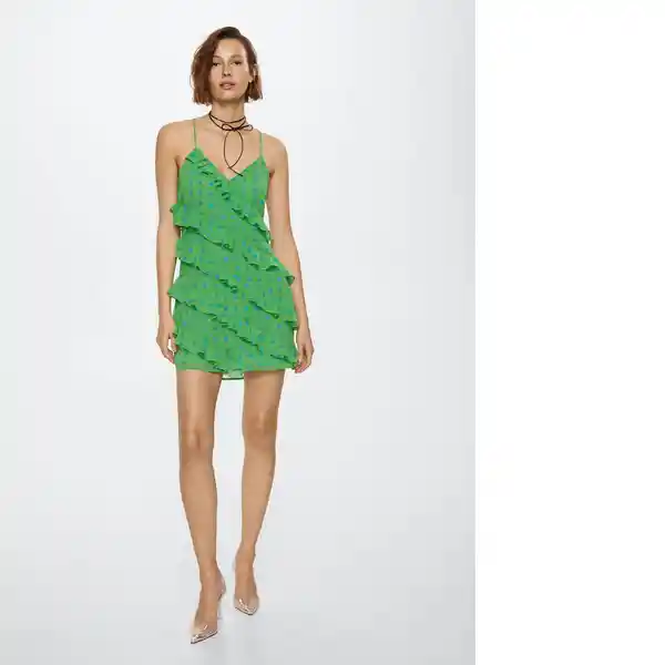 Vestido Thalia Verde Talla 18 Mujer Mango