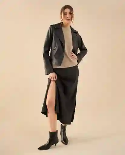 Falda Jaguar Negro Ultraoscuro Talla L 442G101 Esprit