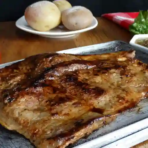 Churrasco con Papas Saladas