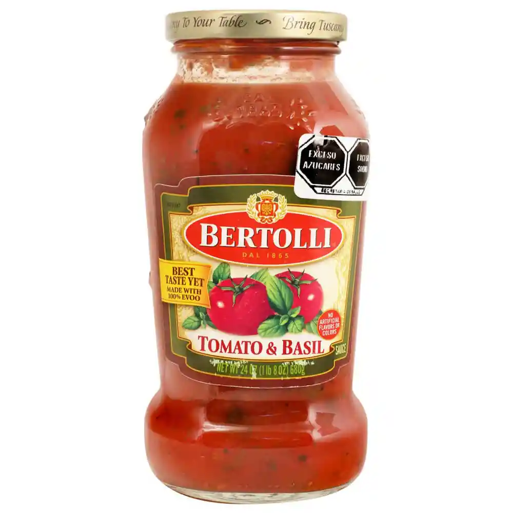 Bertolli Salsa Para Pasta Tomate Y Albhaca Frasco