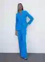 Blazer Americana Minister Celeste Talla XL Mujer Mango