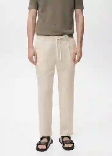 Pantalón Romelino Crudo Talla 42 Hombre Mango