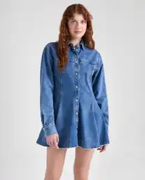 Vestido Mujer Azul Talla L 379G001_AZU174021 Americanino