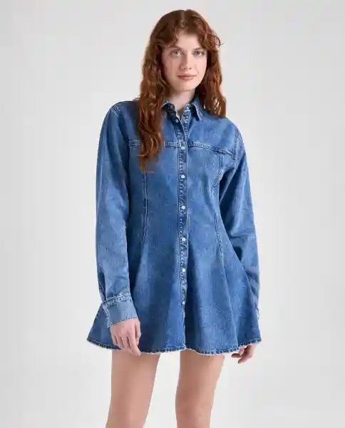 Vestido Mujer Azul Talla L 379G001_AZU174021 Americanino