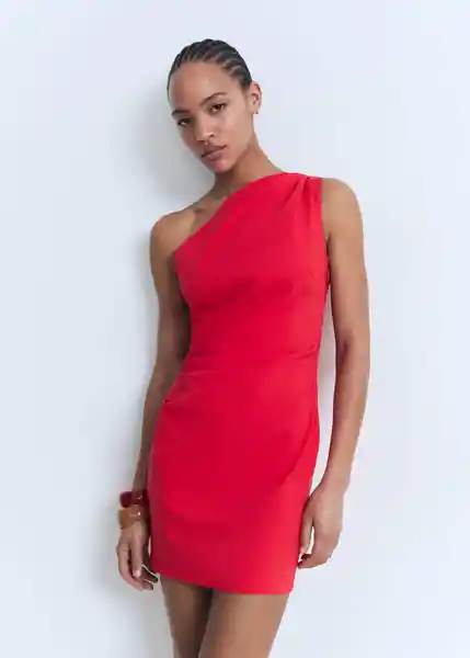 Vestido Knot Rojo Talla S Mujer Mango