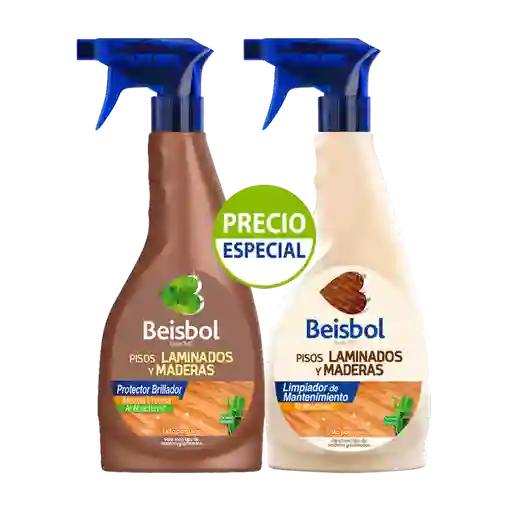 Béisbol Set Cera Autobrillante Laminado y Madera + Limpiador