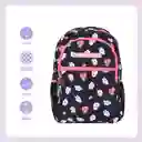 Maleta Estampada Serie Bt21 Baby Rosa Negro Miniso