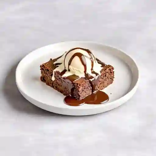 Brownie Caliente Con Helado