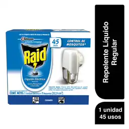 Raid repelente líquido para insectos voladores unidad + 1 repuesto, 65 gr