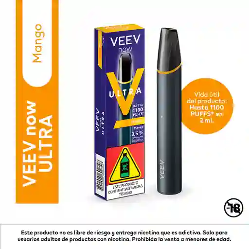 VEEV now ULTRA Mango. Hasta 1100 PUFFS en 2ml