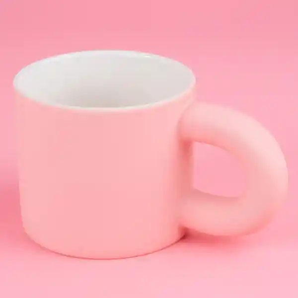 Taza de en Cerámica Con Asa Serie Miniso Rosa Miniso