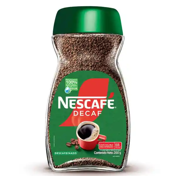 Café descafeinado NESCAFÉ DECAF instantáneo x 200g