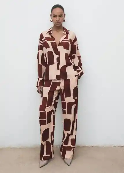 Camisa Parisi Crudo Talla S Mujer Mango