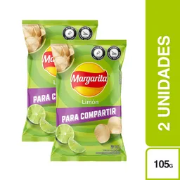 2 x Margarita Snack de Papas Fritas Sabor a Limon Para Compartir