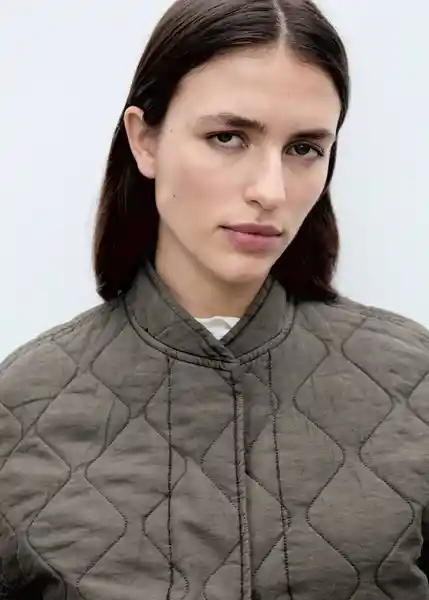 Chaqueta Hawaii Gris Talla S Mujer Mango
