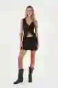 Falda Corta Amanecer Negro Talla 02 M