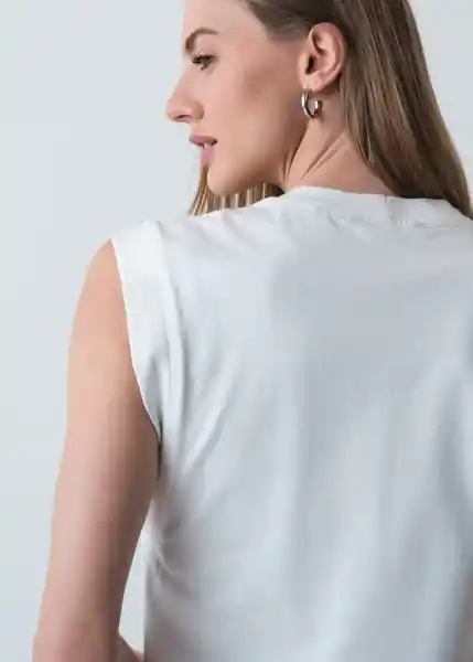 Camiseta Mujer Crudo Puro Claro Talla S 503G075 Naf Naf