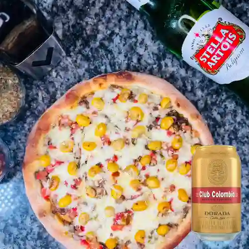 Combo Pizza Personal + Club col. Dorada Lta 330ml