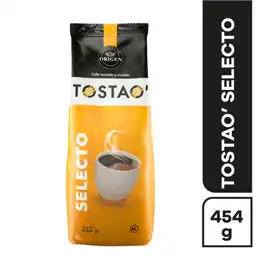 Tostao Café Selecto Tostado y Molido 454 g