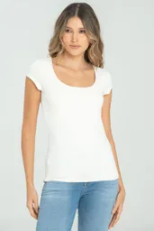 Camiseta Basica Gotera Color Marfil Talla XS Ragged