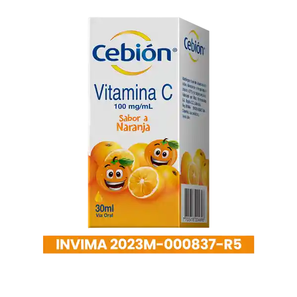 Cebión Vitamina C en Gotas para niños sabor a Naranja con 30ml