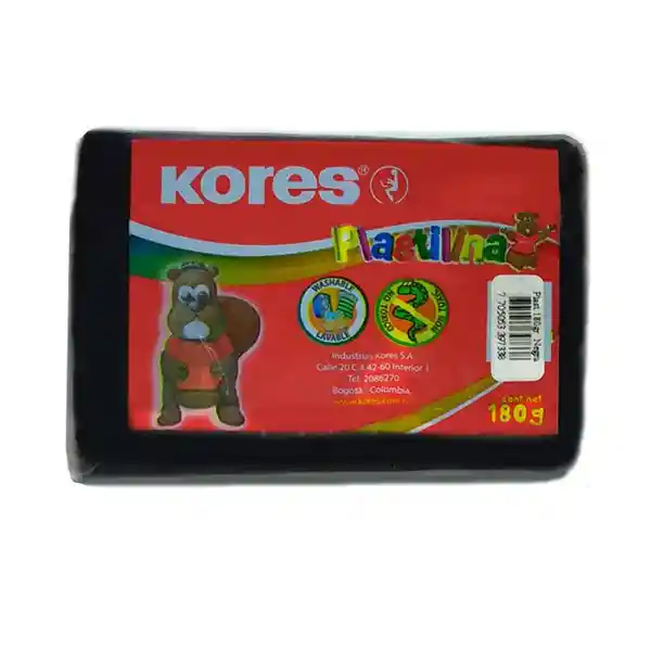 Kores Plastilina Negra 34001