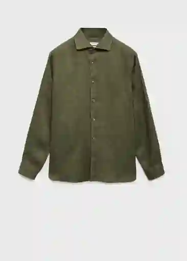 Camisa Tucán Khaki Talla M Hombre Mango