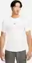 Nike Camiseta M Np Df Tight Top Ss Para Hombre Blanco Talla S