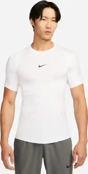 Nike Camiseta M Np Df Tight Top Ss Para Hombre Blanco Talla S