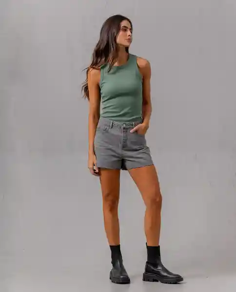 Short Mom Mujer Gris Titanio Medio T 6 75110 Rifle