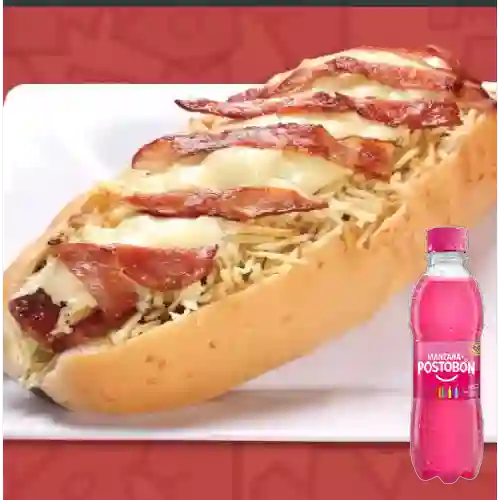 Combo Perro Italo + Postobón Manzana 250 ml