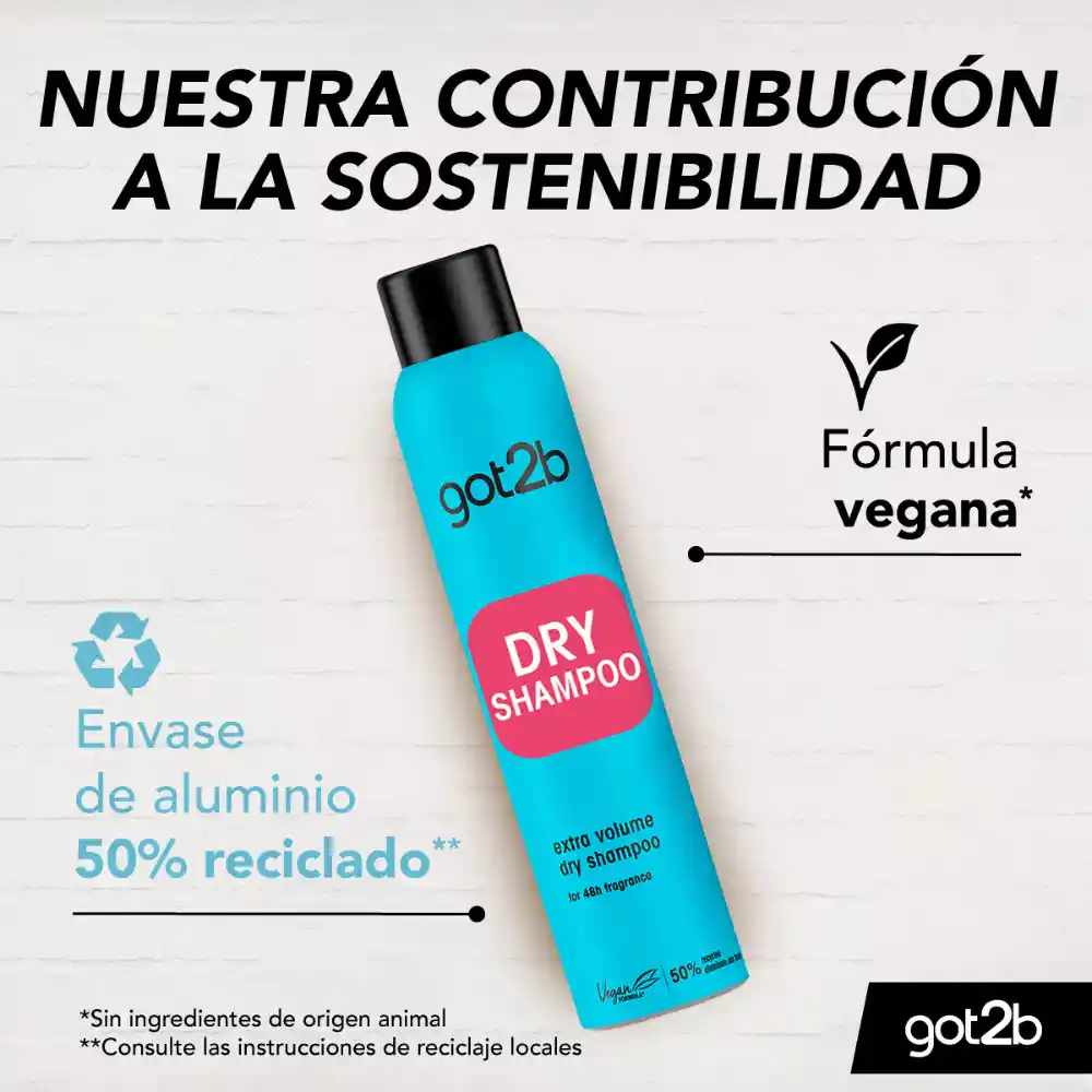 Shampoo Seco Got2B Volumen 200Ml