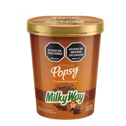 Popsy Helado Gourmet con Trozos de Milky Way