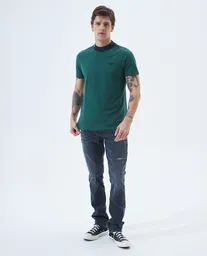 Camiseta Hombre Verde Talla M 841F004 Americanino