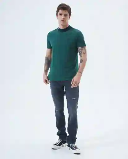 Camiseta Hombre Verde Talla M 841F004 Americanino
