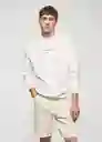 Buzo de Sudadera Pool Crew Off White Talla XS Hombre Mango