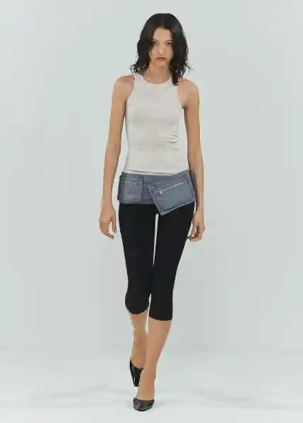 Top Sira Gris Medio Vigoré Talla M Mujer Mango