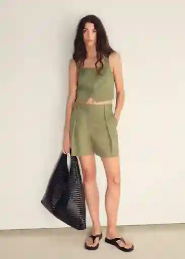 Bermuda Max Khaki Talla 42 Mujer Mango