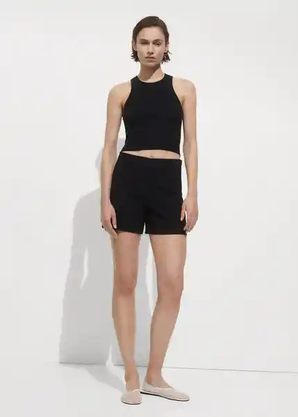 Short Lilo Negro Talla XS Mujer Mango