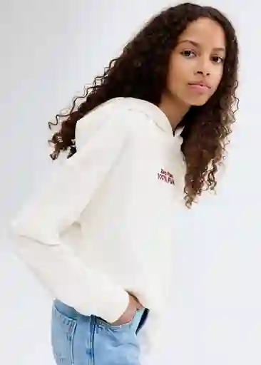 Buzo Sudadera Fun Offwhite Talla 10 Niña Mango