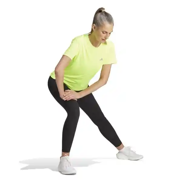 Adidas Camiseta Run it Tee Para Mujer Verde Talla XS